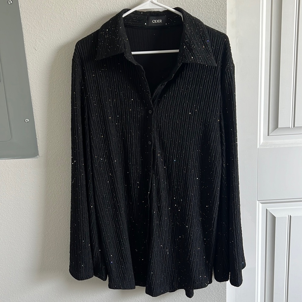 Sparkly button up blouse
